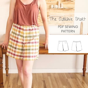 The  Adaline High Waisted Short Woman’s PDF Digital Sewing Pattern