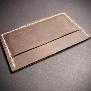 Cosido a mano, billetera minimalista, tarjetero, billetera minimalista de cuero, tarjetero de cuero, billetera, titular, tarjetero