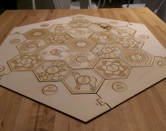 Settlers Board - Laser cut and Engraved