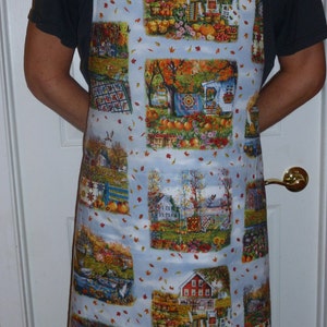 Adult kitchen apron / Autumnal scene / Apron / Kitchen apron / Adult apron / Adult kitchen apron