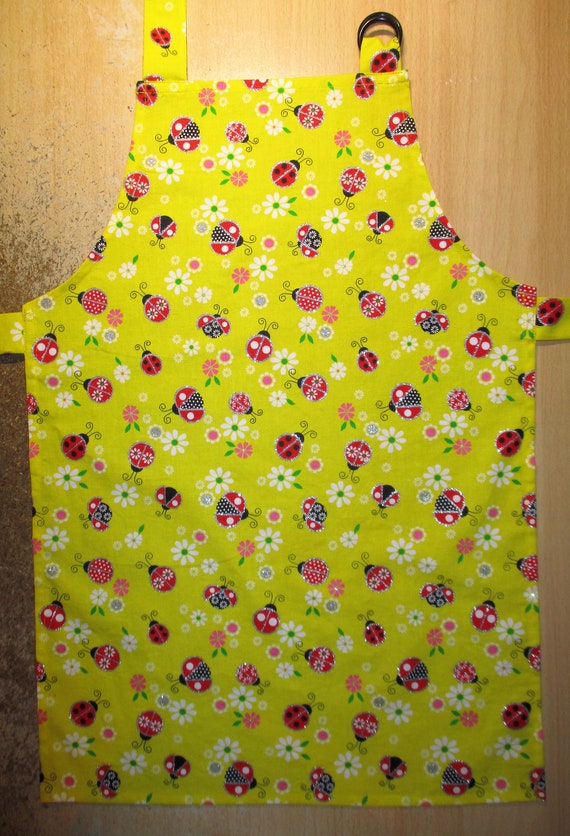 Apron For Kid Ladybug Apron Kids Apron Kitchen Apron Etsy
