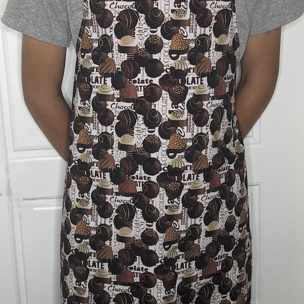 kitchen apron / Apron / Kitchen apron / Teenager apron / Adult kitchen apron /  food / Chocolate