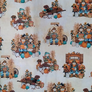 Adult kitchen apron / Autumnal scene / Scarecrow / Pumpkin / Truck / Apron / Kitchen apron / Adult apron / Adult kitchen apron