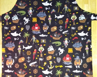 Apron for kid / Pirates, apron, kids apron, kitchen apron, kids kitchen apron