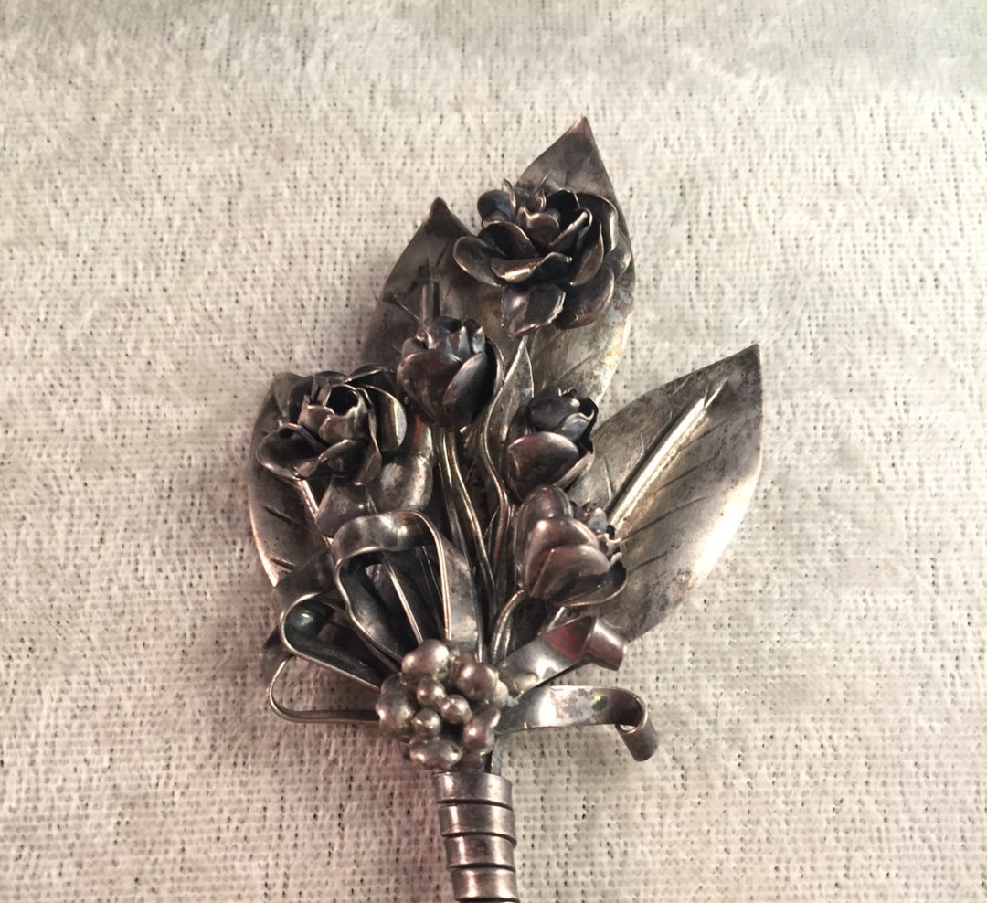 Beautiful Classic Hobé Floral Bouquet Brooch 1940s Sterling - Etsy