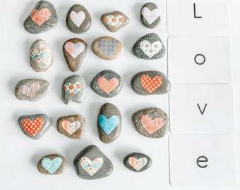 20 Spread the Love rocks, unique classroom gift or party favor