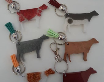 Dairy Cow Custom Keychain