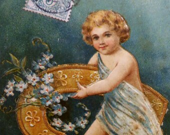Antique French Postcards, Souvenires d&#39;Amitié 1900s - victorian cards - scrap booking - ephemera - antique card - edwardian - collectibles -