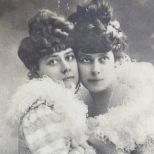 Carte postale vintage originale, Soeurs Féraudy Reutlinger des années 1900 - beauté édouardienne - carte ancienne - objets de collection - scrapbooking - Belle époque