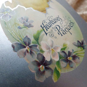 2 cartoline di Pasqua d'epoca. Stile vittoriano anni 1900 - scrapbooking - effimera in rilievo - cartolina antica - edoardiana - da collezione - shabbychic