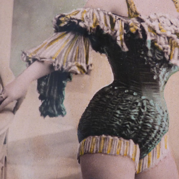 2 Antike Postkarten Französische Cancan 1900er Jahre Mode - antike Postkarten Lot - Belle Epoque - Kitty Tranney Reutlinger Music Hall Szene Kostüme