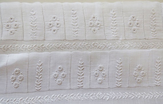 French embroided handkerchief - antique handkerch… - image 4