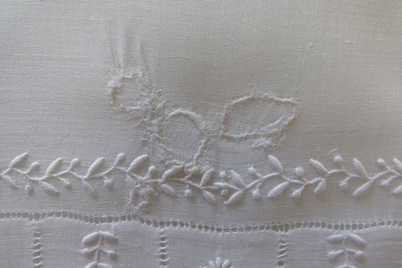 French embroided handkerchief - antique handkerch… - image 8