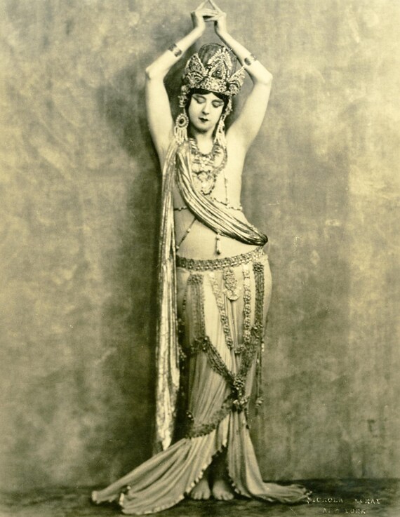 Carte Postale Photo Originale - Danseuse Orientale - Hanau - Vers 1940