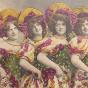 2 Antique postcards French can can 1900s - antique postcard - old postcard - collectables - cabaret - theatre marigny - cancan - froufrou