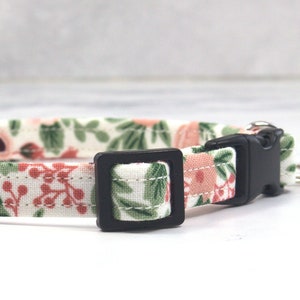 Rifle Paper Co Rosa Floral Cat Collar: Breakaway Safety Buckle