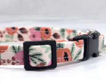 Cat Collar, Breakaway Cat Collar, Cute Cat Collar, Kitten Collar, Cat Collars, Cat Collar with Bell, Safety Cat Collar, Breakaway, Rosa