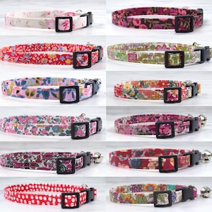 Lucky Dip Cat Collar, Cat Collar, Mystery Selection, Kitten Collar, Kitty Collar, Fabric Cat Collar, Breakaway Cat Collar, Collar and Bell
