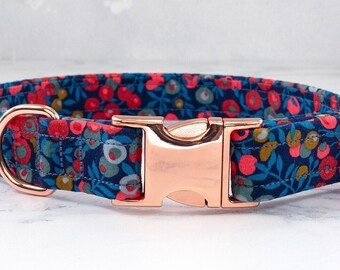 Dog Collar, Boy Dog Collar, Metal Dog Collar, Plastic Dog Collar, Dog Leash, Collar and Lead, Liberty Fabric Dog Collar, Adjustable Collar