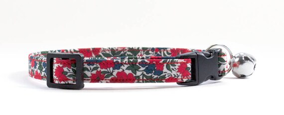 Cat Collars, Cat Collar, Kitty Collar, Red Cat Collar, Fall Cat Collar, Autumn Collar, Christmas Collar, Cat Lover, Cat Lovers Gift, Liberty