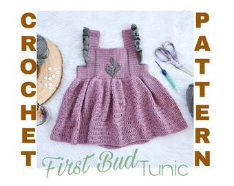 Patrón túnica a crochet, patrón vestido a crochet, patrón top a crochet, patrón vestido a crochet, patrón a crochet para niños, patrón a crochet para bebe