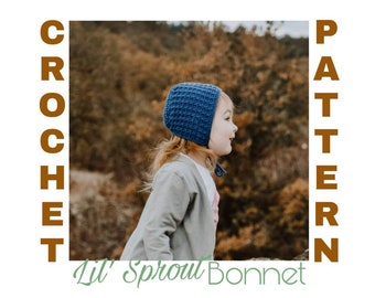 Crochet Bonnet Pattern, bonnet crochet pattern, crochet pattern bonnet, baby crochet patterns, crochet hat pattern, crochet baby hat pattern