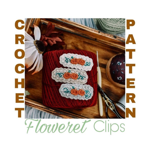 Crochet Hairclip Pattern, crochet clip pattern, hair clip crochet pattern, kids crochet pattern, snap clip pattern, clip cover pattern