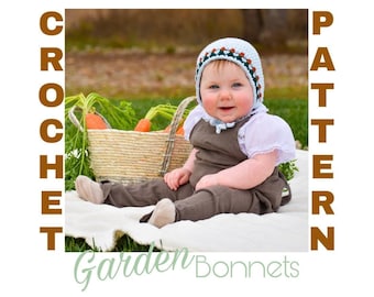 Crochet Bonnet Pattern, crochet baby hat pattern, crochet hat pattern, bonnet crochet pattern, baby gift crochet pattern, crochet pattern