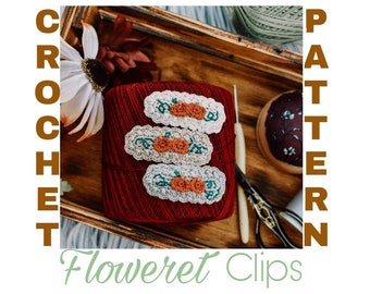Crochet Hairclip Pattern, crochet clip pattern, hair clip crochet pattern, kids crochet pattern, snap clip pattern, clip cover pattern