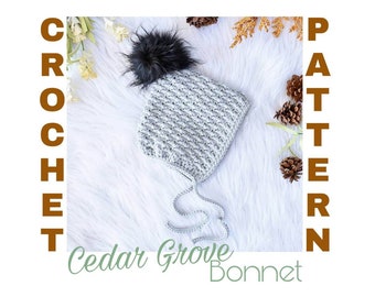 Crochet Bonnet Pattern, pixie bonnet pattern, pom bonnet pattern, crochet pom bonnet, crochet pixie bonnet, pixie pom bonnet crochet pattern