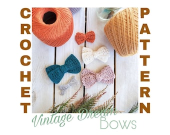 Crochet Bow Pattern, crochet spring pattern, baby bow pattern, kids crochet pattern, hairbow pattern, easter pattern, gift pattern