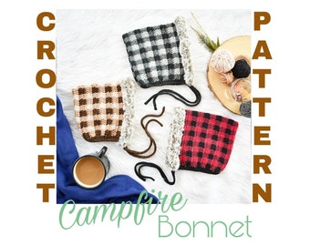 Crochet Bonnet Pattern, pixie bonnet crochet pattern, crochet hat pattern, fall crochet pattern, kids crochet pattern, winter pattern