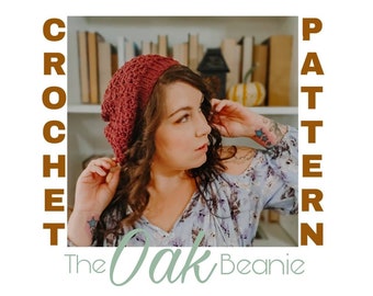 Crochet Beanie Pattern, crochet beret pattern, crochet slouchy beanie, crochet hat pattern, crochet slouch beanie pattern