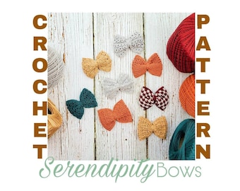 Crochet Bow Pattern, crochet accessory pattern, baby bow pattern, kids crochet pattern, hairbow crochet pattern, small crochet pattern
