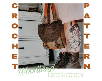 Crochet Backpack Pattern, crochet bag pattern, crochet purse pattern, backpack crochet pattern, tote crochet pattern