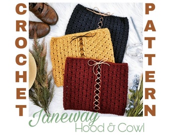 Crochet pattern, cowl pattern, crochet cowl pattern, crochet hood pattern, hooded cowl crochet pattern, crochet scarf pattern, hood pattern