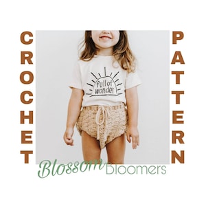 Bloomers Crochet Pattern, Crochet Bloomers Pattern, Crochet Clothes Pattern, Crochet Shorts Pattern, Crochet Diaper Cover Pattern