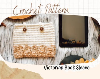 Victorian Lace Crochet Book Sleeve Pattern (PDF Pattern)