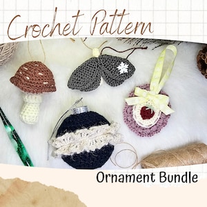Crochet Christmas Ornament Pattern Bundle: Vintage Holiday Decor (PDF Pattern)
