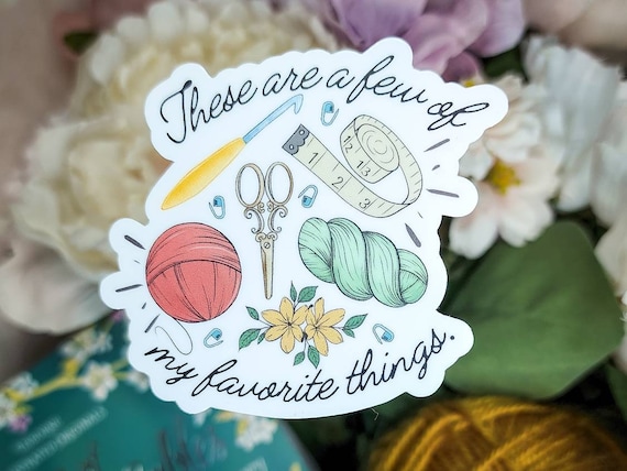 Crochet Sticker, yarn stickers, crochet decal, quote sticker, cute stickers, yarn laptop decal, water bottle stickers, crocheter stickers