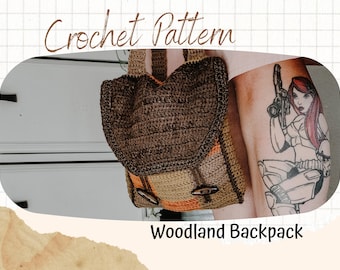 Crochet Backpack Pattern, crochet bag pattern, crochet purse pattern, backpack crochet pattern, tote crochet pattern