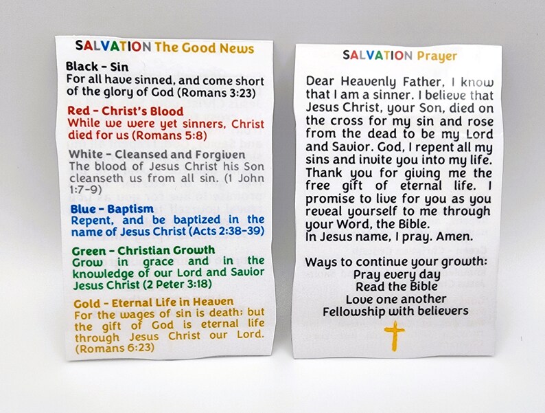 Salvation Christian Bracelet Good News Gospel Bracelet Prayer Etsy