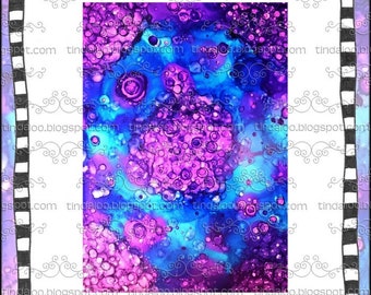 Alcohol Ink play - Doodle Dots - Printable Digital Art Background