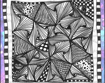 Artsy Doodle image 2 - Digital stamp lineart image