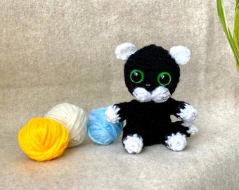 Hand-crafted Crochet Kitten: Adorable Amigurumi Stuffed Toy Cat – Little Kitty-toy for Kids and Pet Lovers