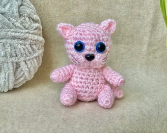 Hand-crafted Crochet Kitten: Adorable Amigurumi Stuffed Toy Cat – Little Kitty-toy for Kids and Pet Lovers