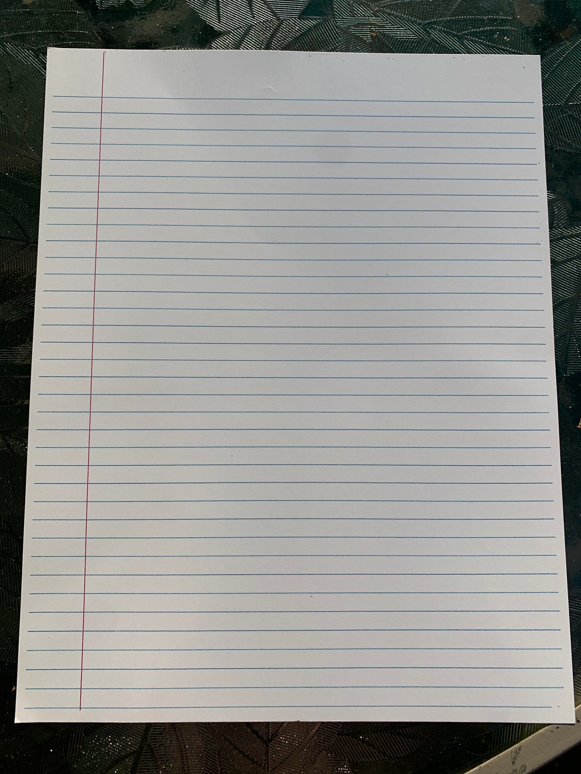 Notebook Paper Cardstock Single Sided 5 Pieces Etsy