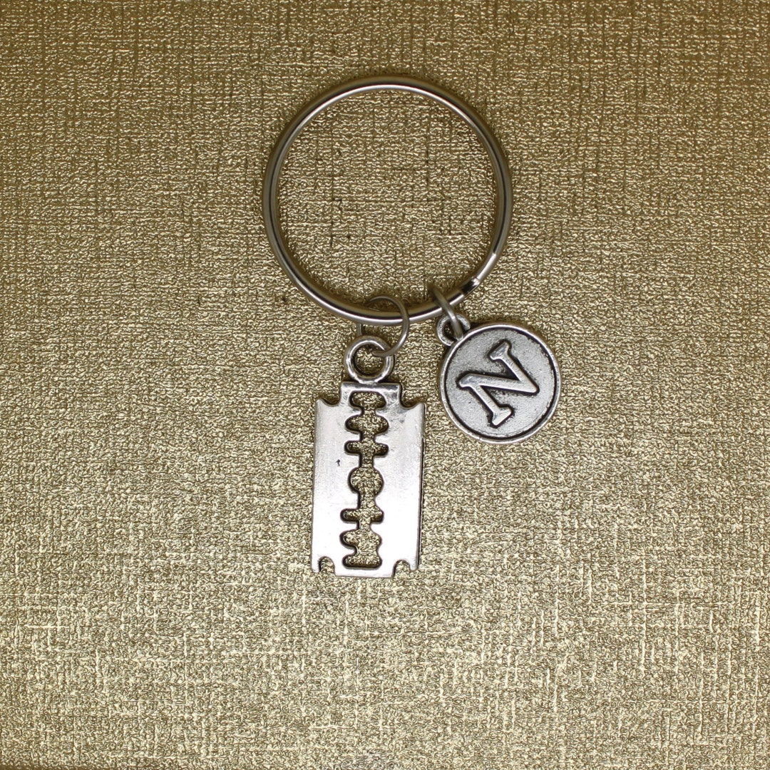 Razor Blade Keychain Razor Blade Keychain. Etsy