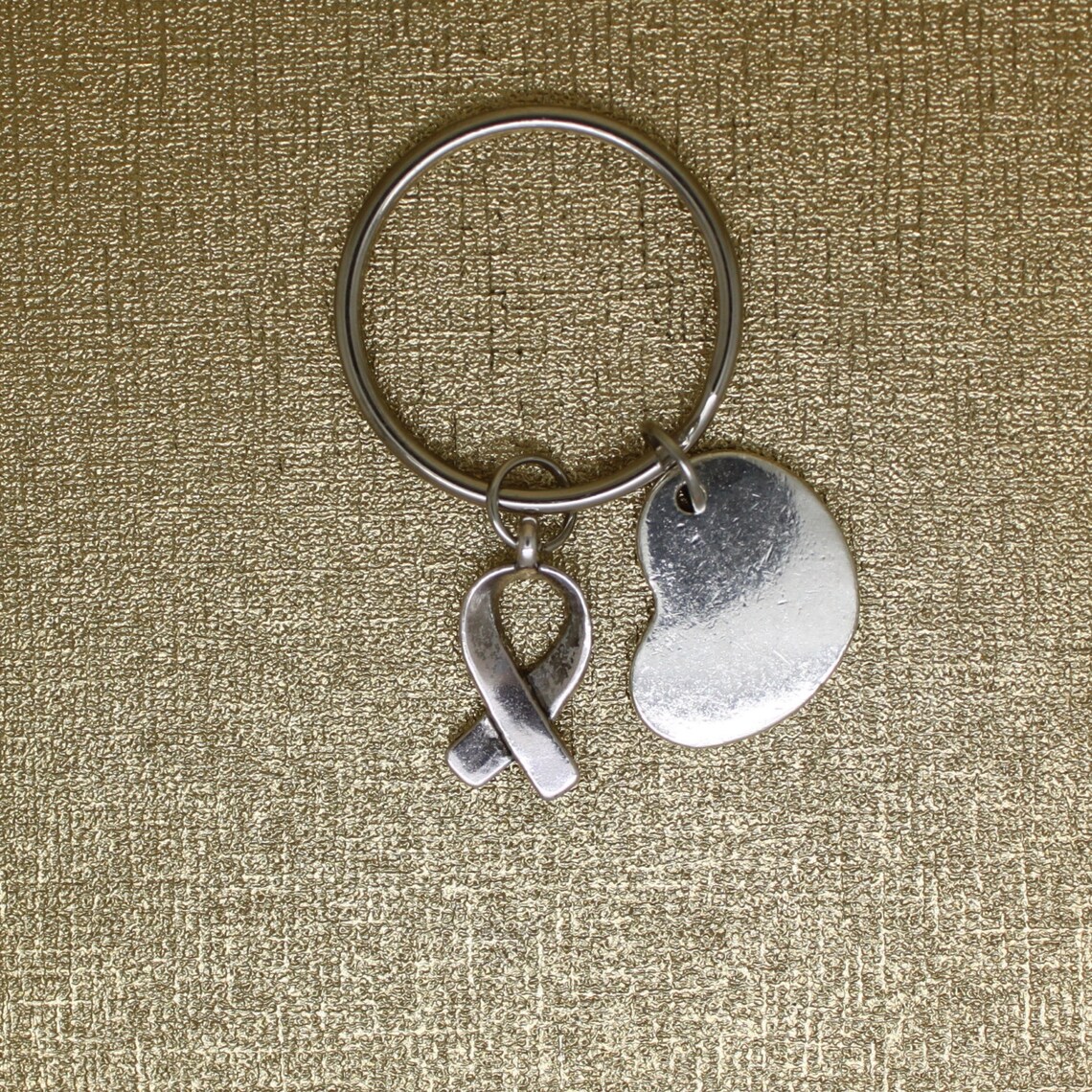 Ribbon of Hope Keychain Initial Keychain Awareness Ribbons Etsy