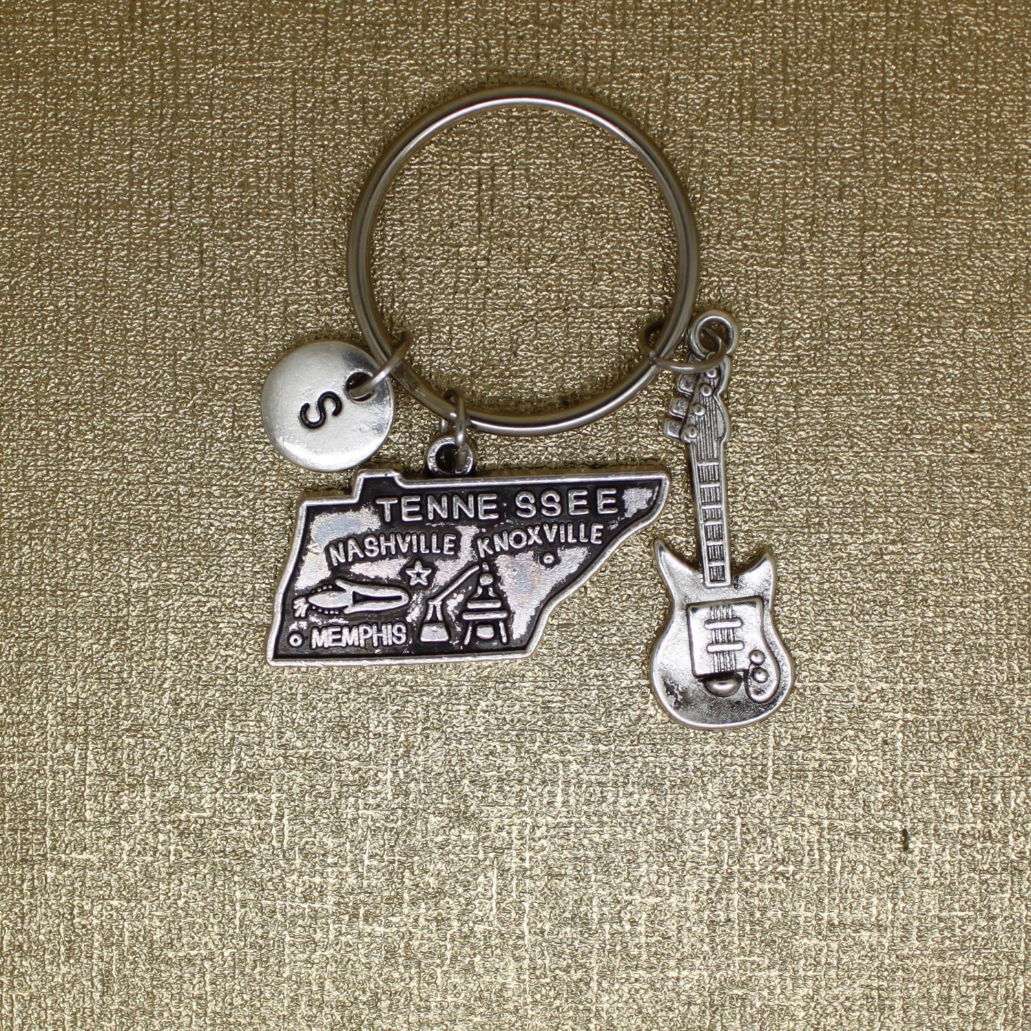 TENNESSEE State Keychain Memphis Nashville. Hand Made Etsy